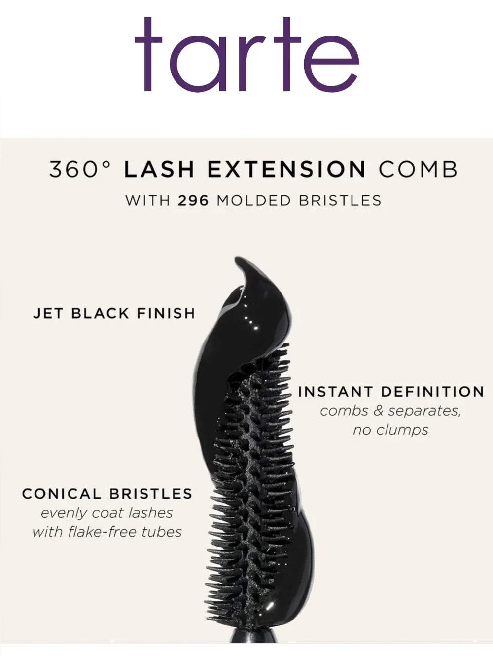 Tarte Tartelette Volumizing Tubing Mascara With 360 Lash Extension Comb